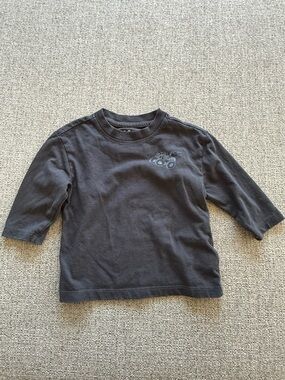 Kids Charcoal Grey Cat & Jack Long-Sleeve Tee with Monster Truck Graphic